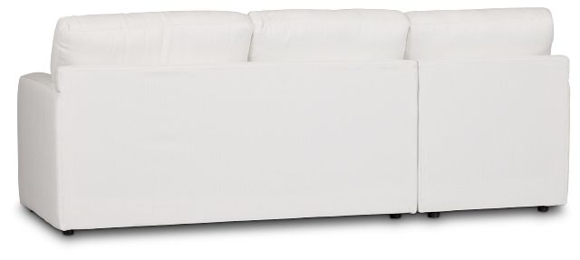 Rhodes White Fabric Left Chaise Sectional