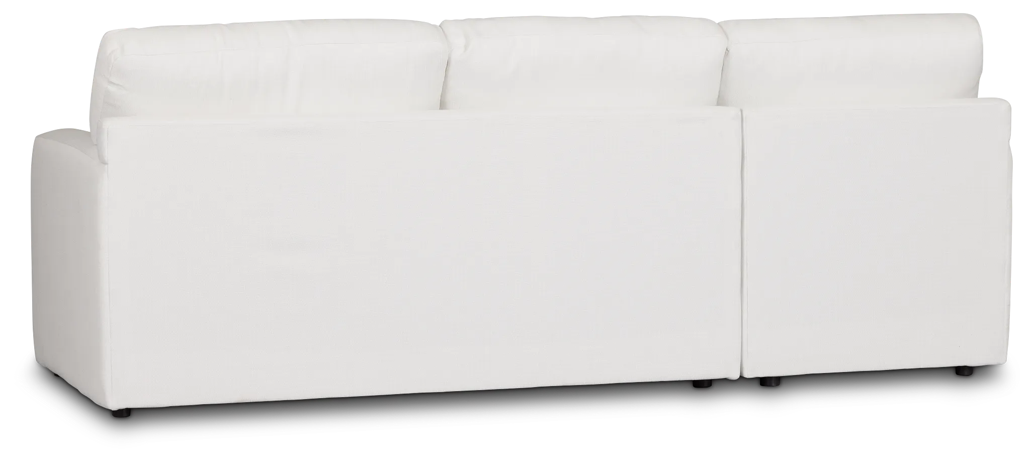 Rhodes White Fabric Left Chaise Sectional