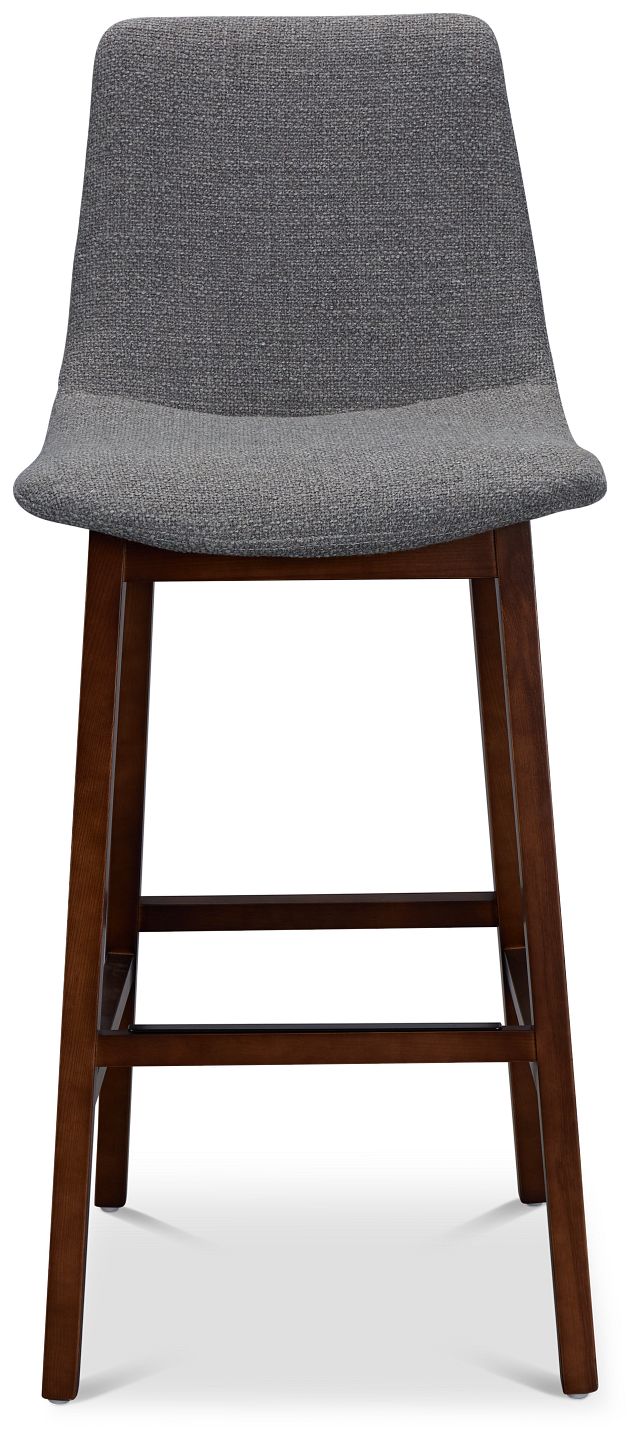 Hamilton Dark Gray Fabric 30" Upholstered Barstool