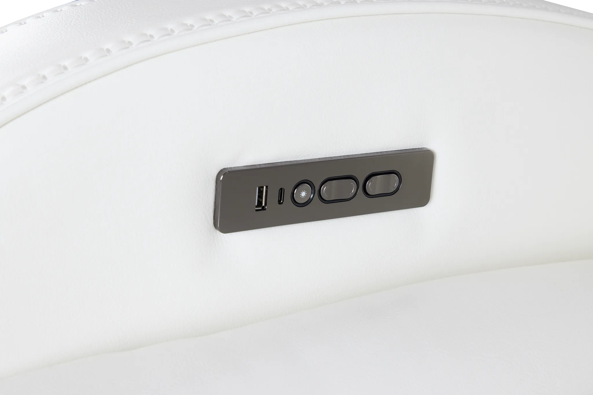 Omega White Micro Power Recliner