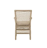 Ryan Light Beige Woven Cushioned Arm Chair