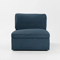 Destin Elite Dark Blue Fabric Swivel Chair