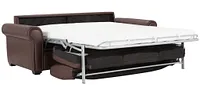 Lincoln Medium Brown Lthr/vinyl Memory Foam Sleeper