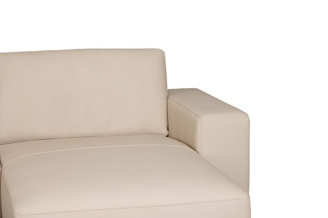 Kellan Ivory Leather Right Chaise Sectional