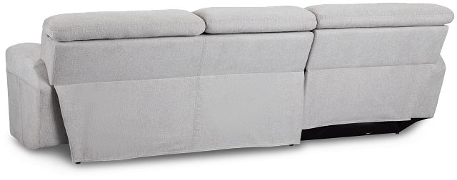 Callum Light Gray Storage Small Left Chaise Sleeper Sectional