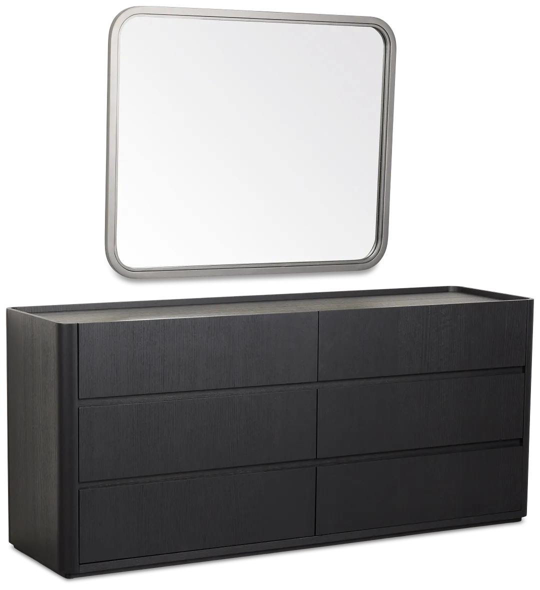 Nomad Black Dresser & Mirror