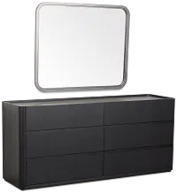 Nomad Black Dresser & Mirror