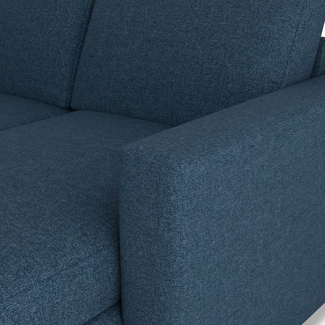 Citymod Blue Fabric Medium Right Chaise Sectional
