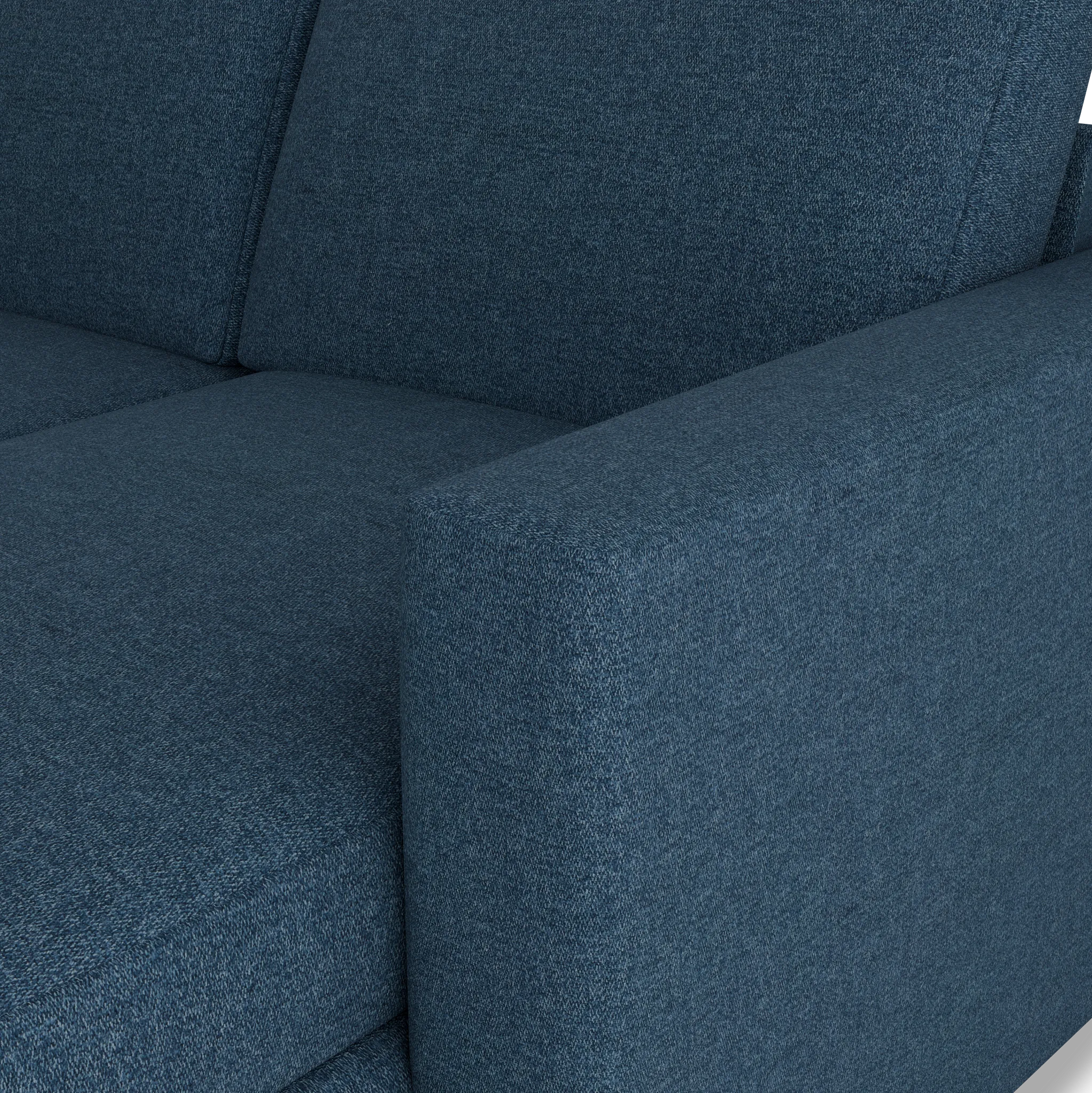 Citymod Blue Fabric Medium Right Chaise Sectional