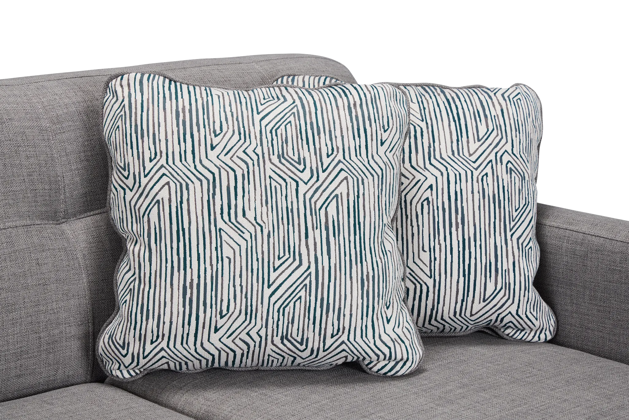 Raya Light Gray Fabric Chaise Sectional