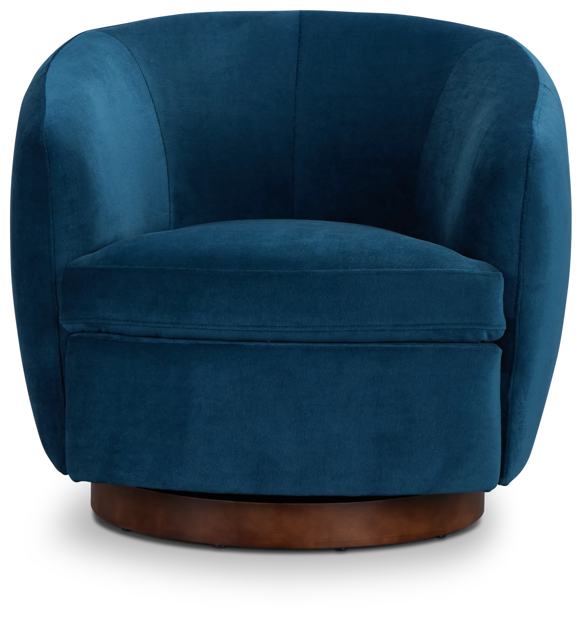 Hazel Dark Blue Velvet Swivel Accent Chair