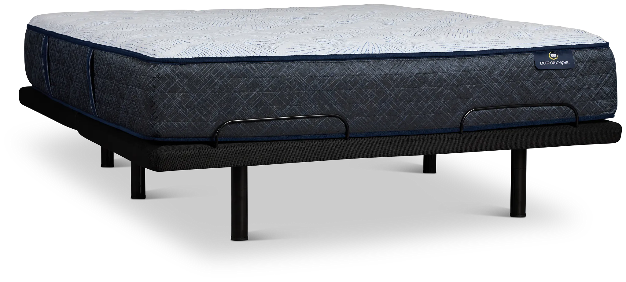 Serta Perfect Sleeper Blue Lagoon Nights Plush Deluxe Adjustable Mattress Set