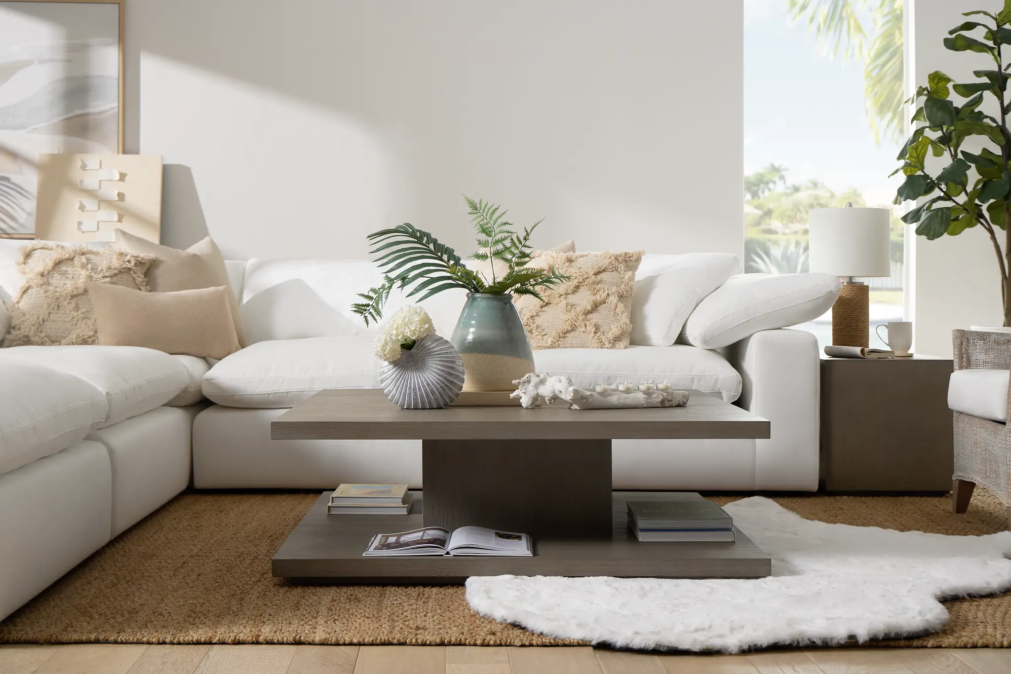 Nixon Light Tone 48" Square Coffee Table Nixon Light Tone 48" Square Coffee Table