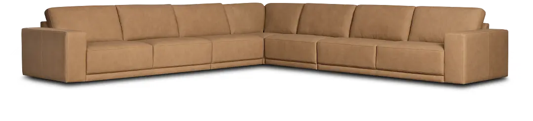 Kellan Light Brown Leather Large Two-arm Sectional Kellan Light Brown Leather Large Two-arm Sectional