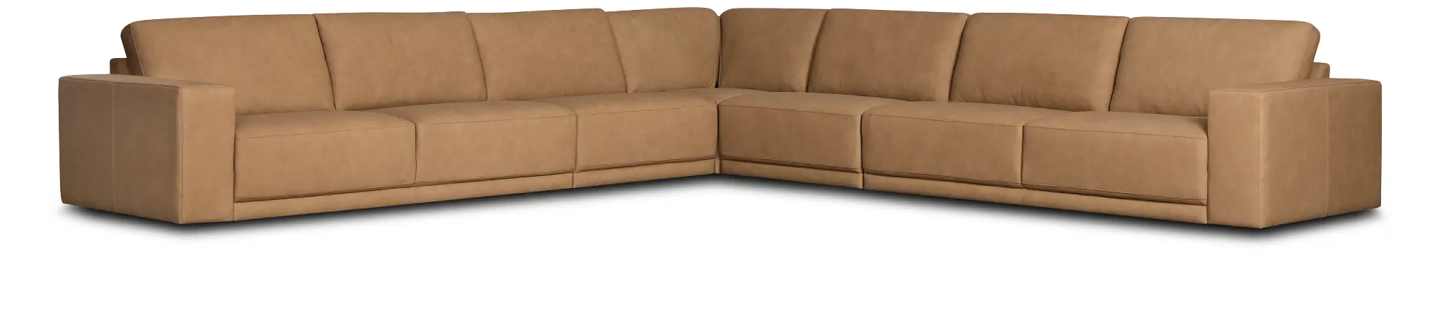 Kellan Light Brown Leather Large Two-arm Sectional Kellan Light Brown Leather Large Two-arm Sectional