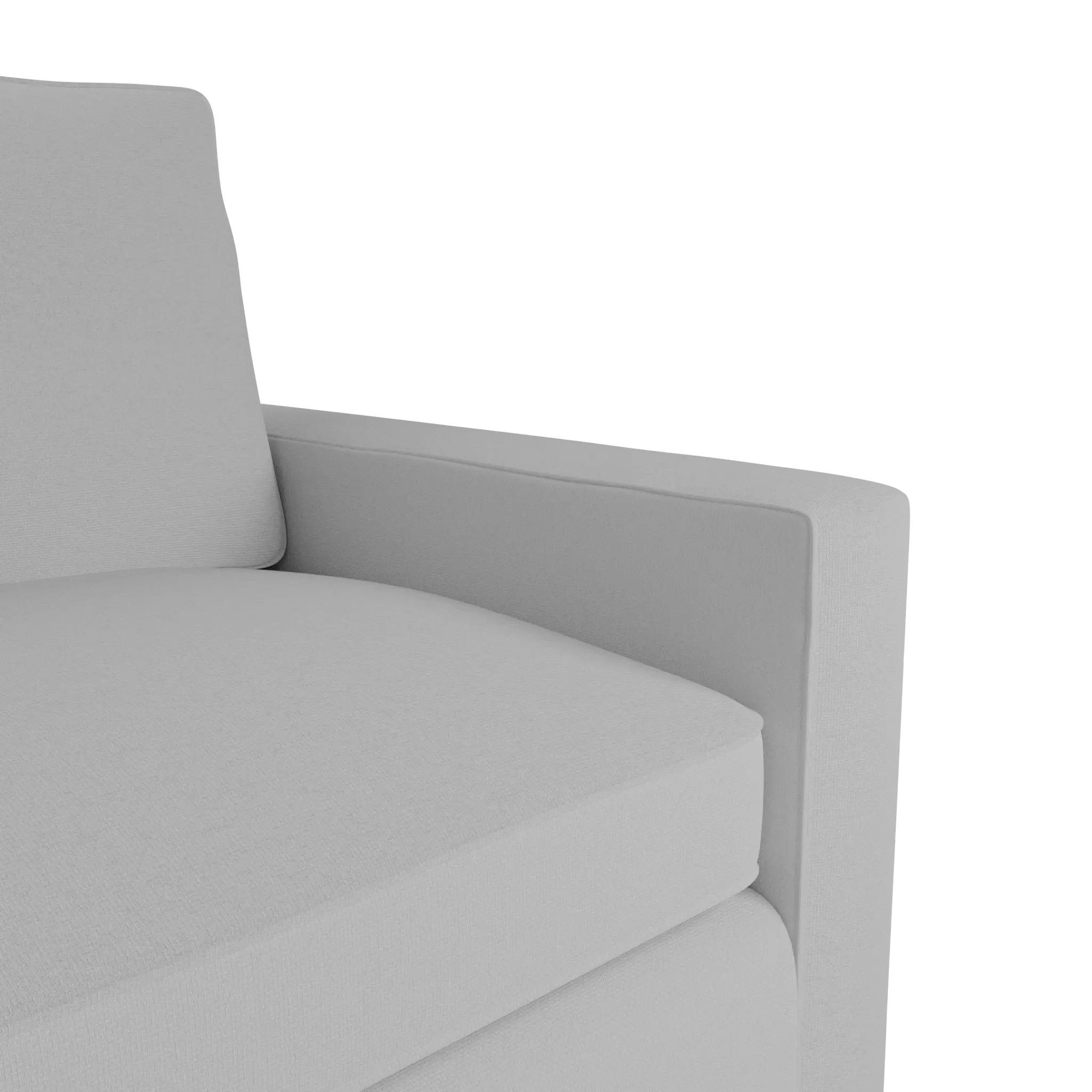 Siesta Suave White Fabric Memory Foam Sleeper Siesta Suave White Fabric Memory Foam Sleeper