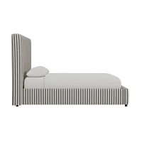 Grayton Sea Lane Dark Blue 54" Upholstered Platform Bed