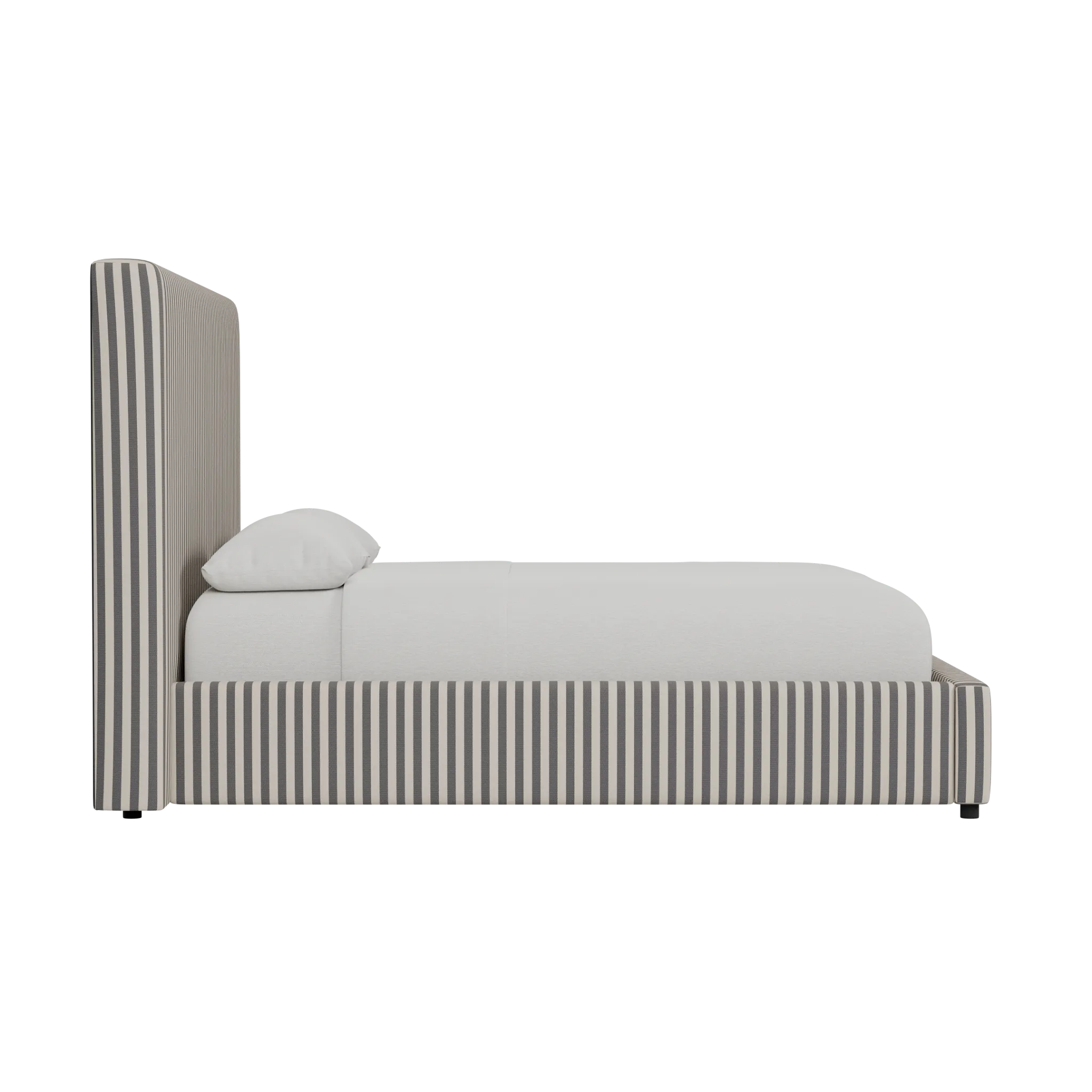 Grayton Sea Lane Dark Blue 54" Upholstered Platform Bed