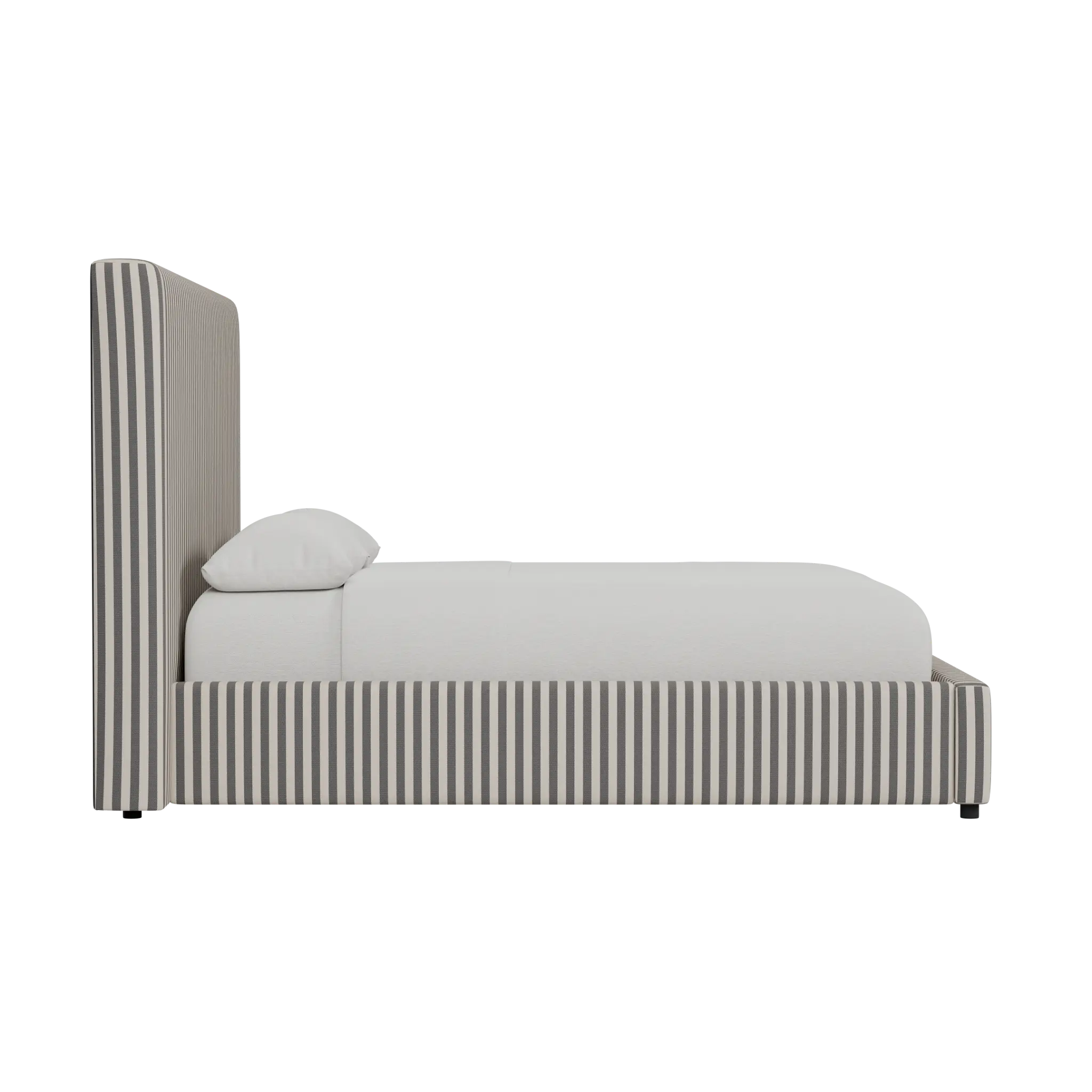 Grayton Sea Lane Dark Blue 54" Upholstered Platform Bed Grayton Sea Lane Dark Blue 54" Upholstered Platform Bed