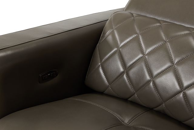 Ava Dark Gray Micro Power Recliner
