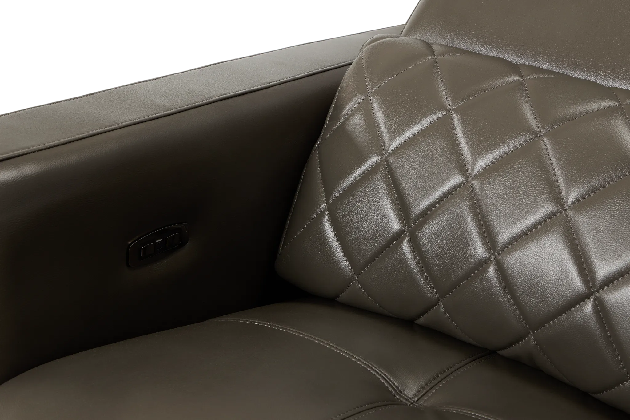 Ava Dark Gray Micro Power Recliner