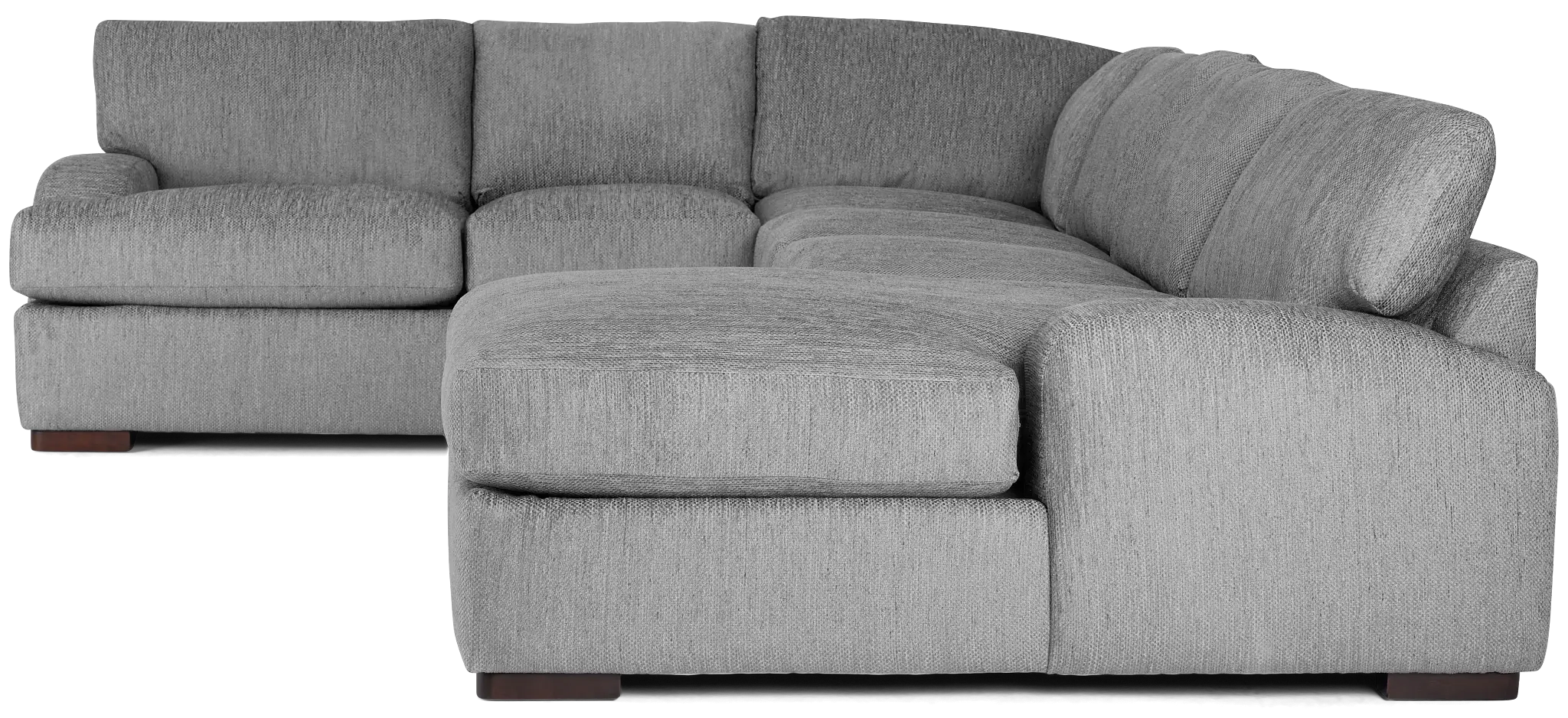 Alpha Light Gray Fabric Medium Right Chaise Sectional Alpha Light Gray Fabric Medium Right Chaise Sectional