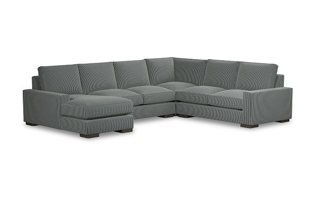 Edgewater Lucy Navy Medium Left Chaise Sectional