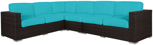 Fina Dark Teal Large Two-arm Sectional