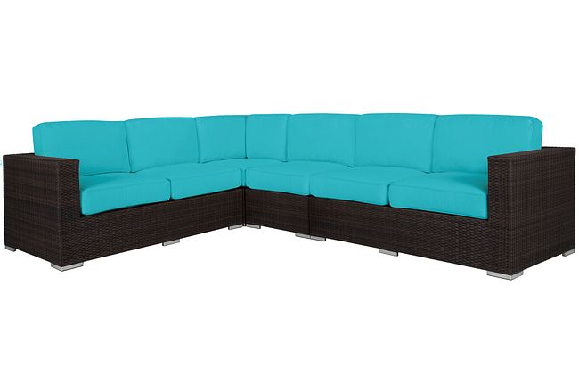 Fina Dark Teal Large Two-arm Sectional