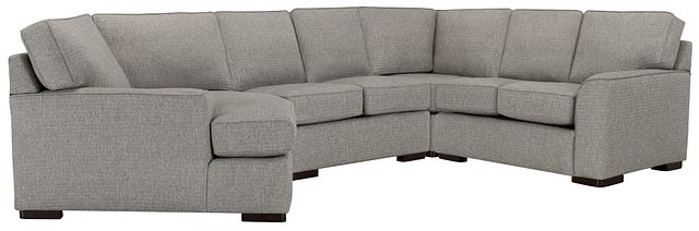 Austin Gray Fabric Small Left Cuddler Sectional
