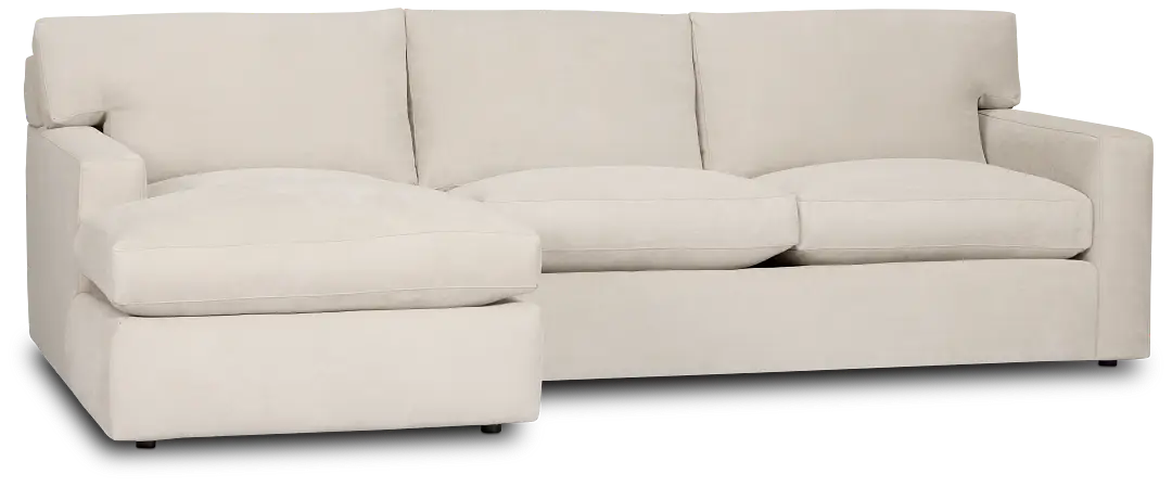 Hudson Gray Fabric Left Chaise Sectional Hudson Gray Fabric Left Chaise Sectional