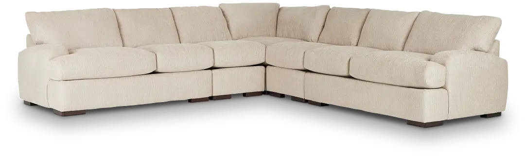 Alpha Beige Fabric Large Two-arm Sectional Alpha Beige Fabric Large Two-arm Sectional