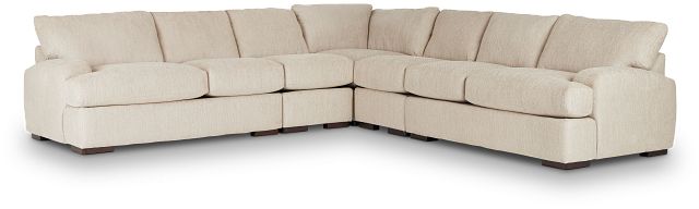 Alpha Beige Fabric Large Two-arm Sectional (1)