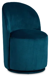 Claude Dark Blue Velvet Upholstered Side Chair