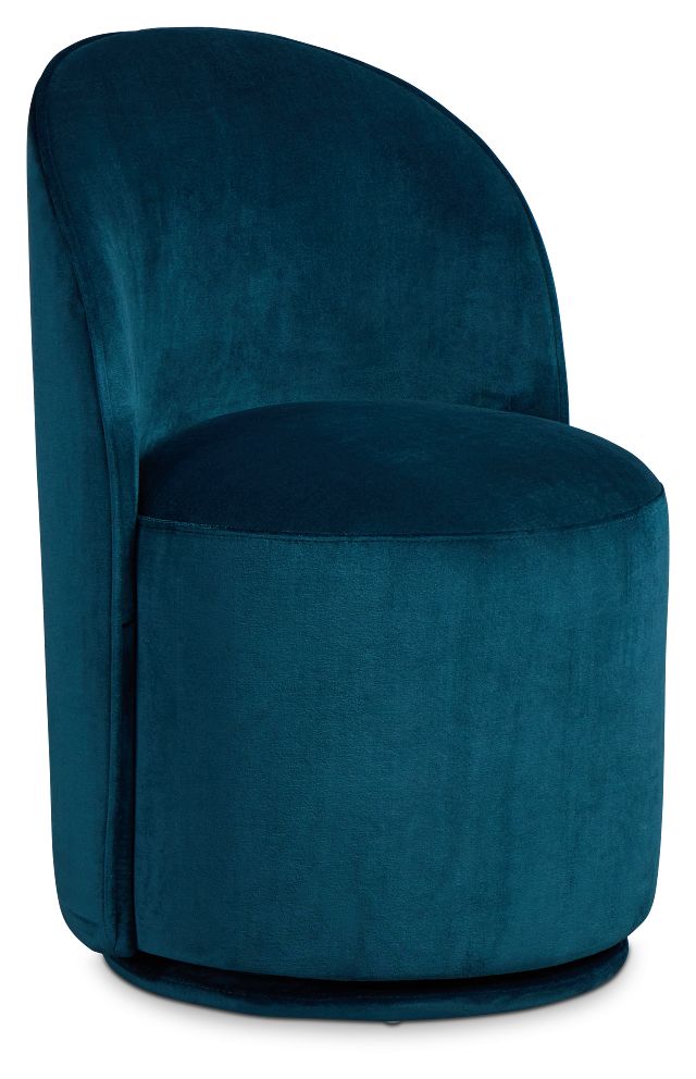 Claude Dark Blue Velvet Upholstered Side Chair