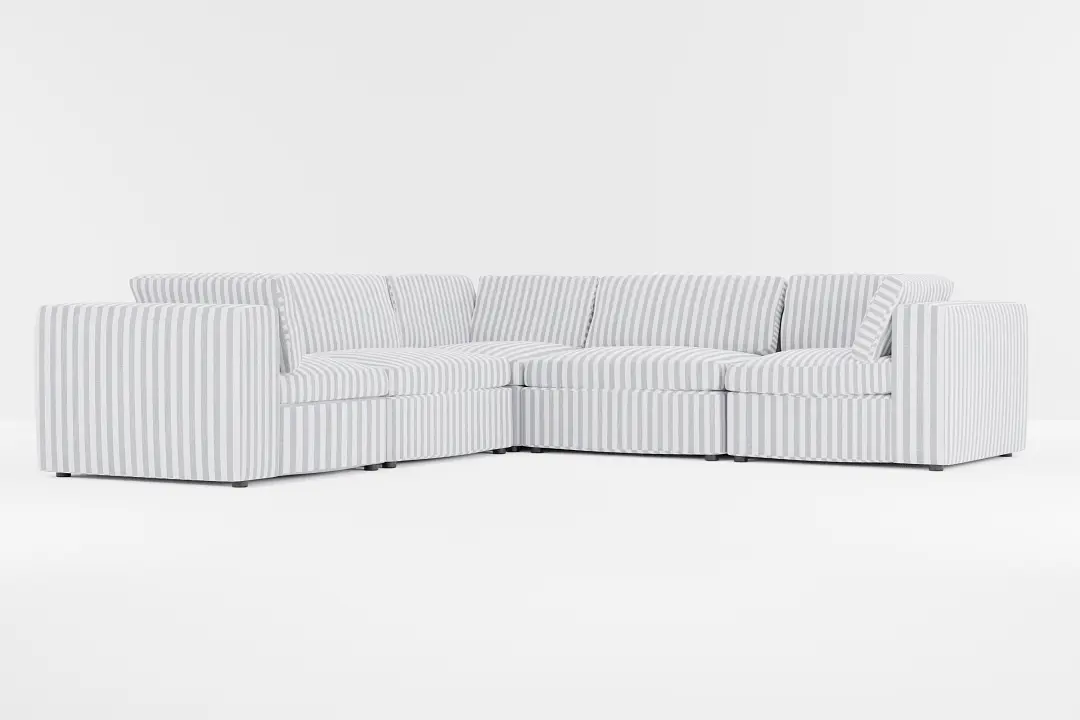 Destin Sea Lane Dark Blue Fabric 5-piece Modular Sectional Destin Sea Lane Dark Blue Fabric 5-piece Modular Sectional