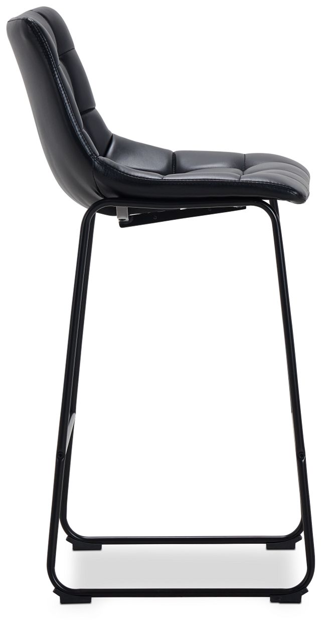 Seth Black 32" Upholstered Barstool