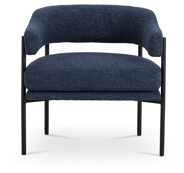 Oliver Dark Blue Fabric Accent Chair