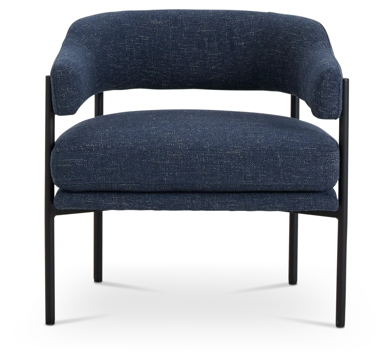 Oliver Dark Blue Fabric Accent Chair Oliver Dark Blue Fabric Accent Chair