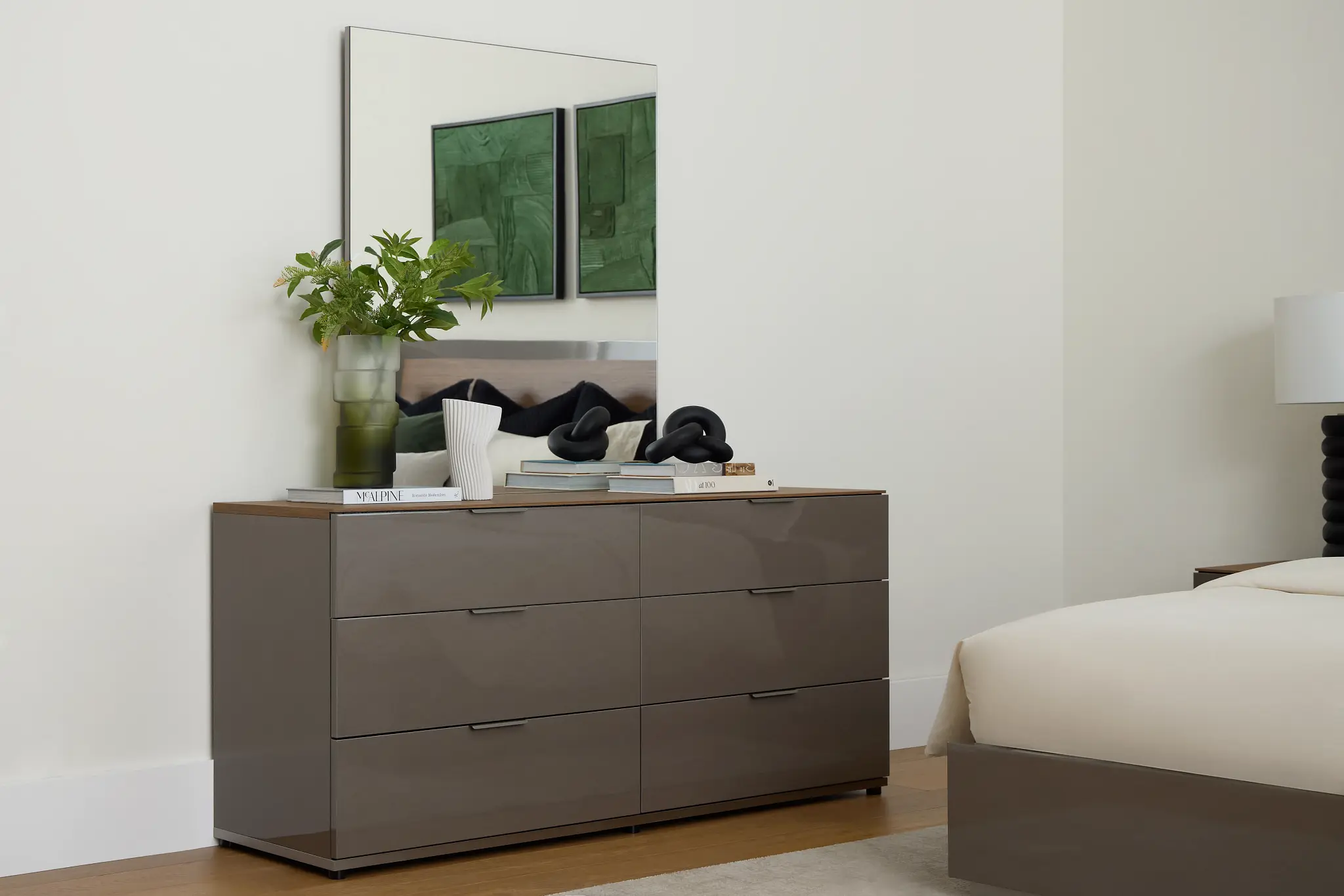 Palermo Two-tone Dresser & Mirror Palermo Two-tone Dresser & Mirror