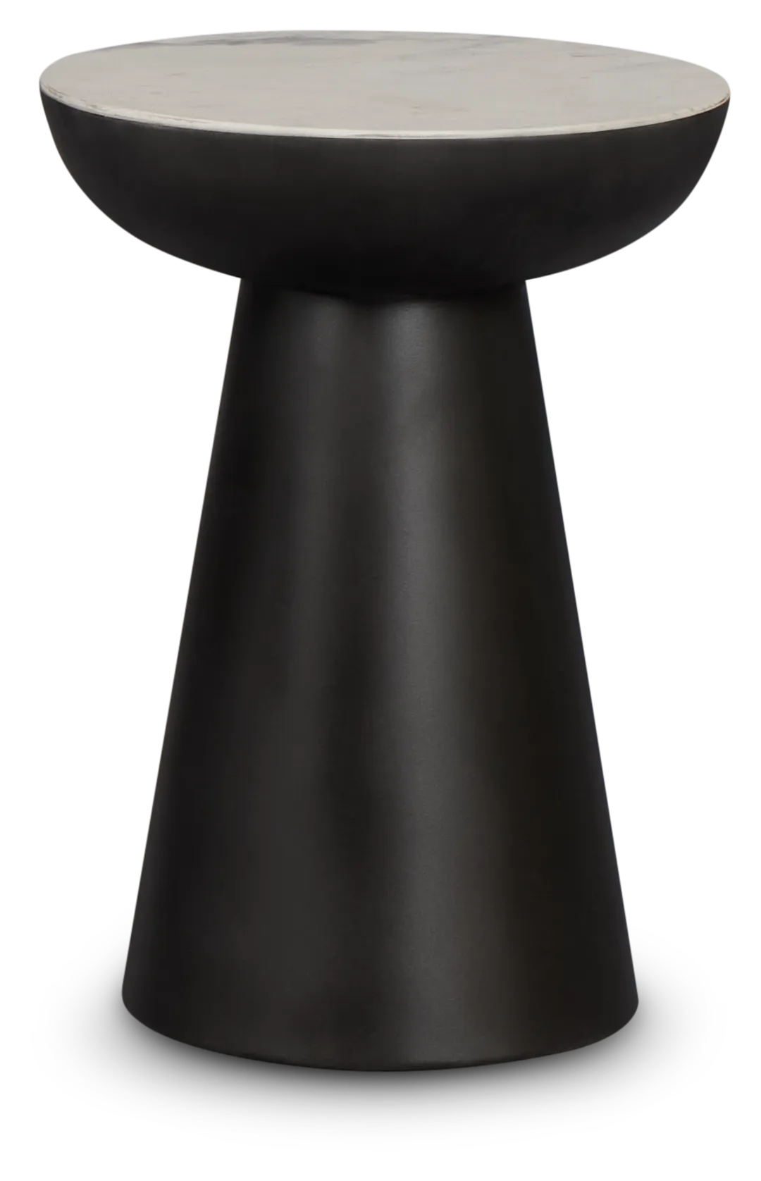 Darby White Marble Round Chairside Table