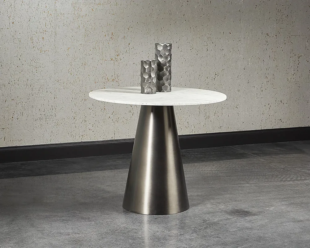 Delta Dark Gray Marble Round Table