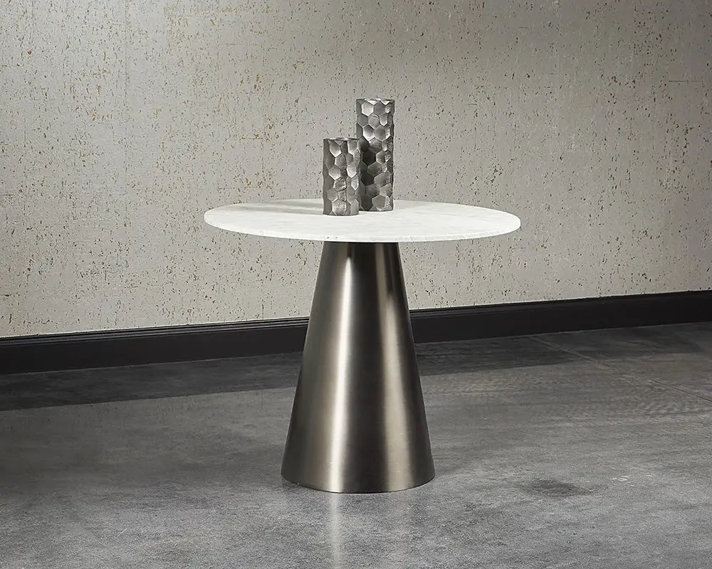 Delta Dark Gray Marble Round Table Delta Dark Gray Marble Round Table
