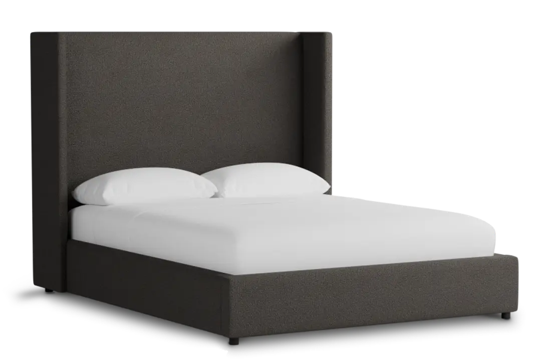 Captiva Elite Dark Gray 60" Upholstered Shelter Bed Captiva Elite Dark Gray 60" Upholstered Shelter Bed