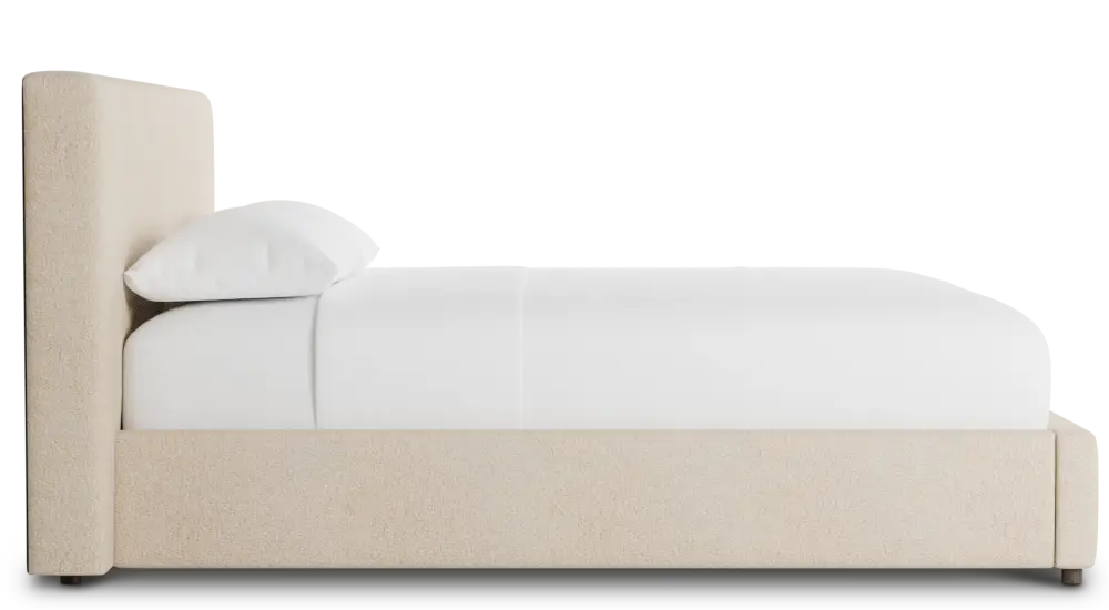 Grayton Sutton Beige 44" Upholstered Platform Bed Grayton Sutton Beige 44" Upholstered Platform Bed