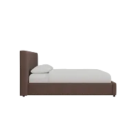 Grayton Elite Dark Brown 44" Upholstered Platform Bed