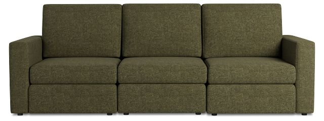 Citymod Green Fabric 3-piece Modular Sofa