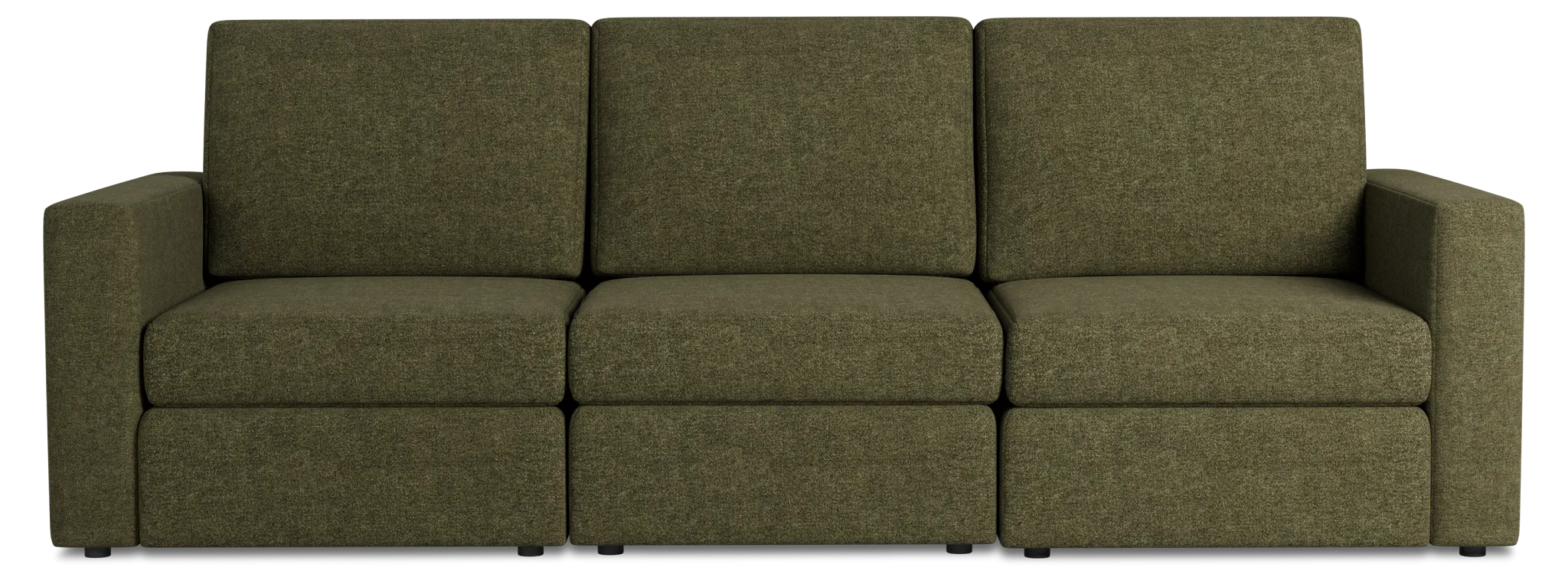 Citymod Green Fabric 3-piece Modular Sofa