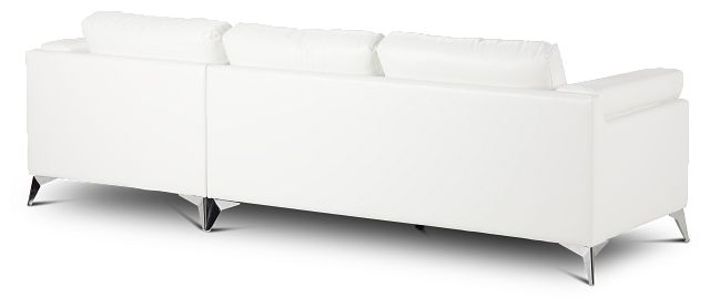 Gianna White Micro Right Chaise Sectional