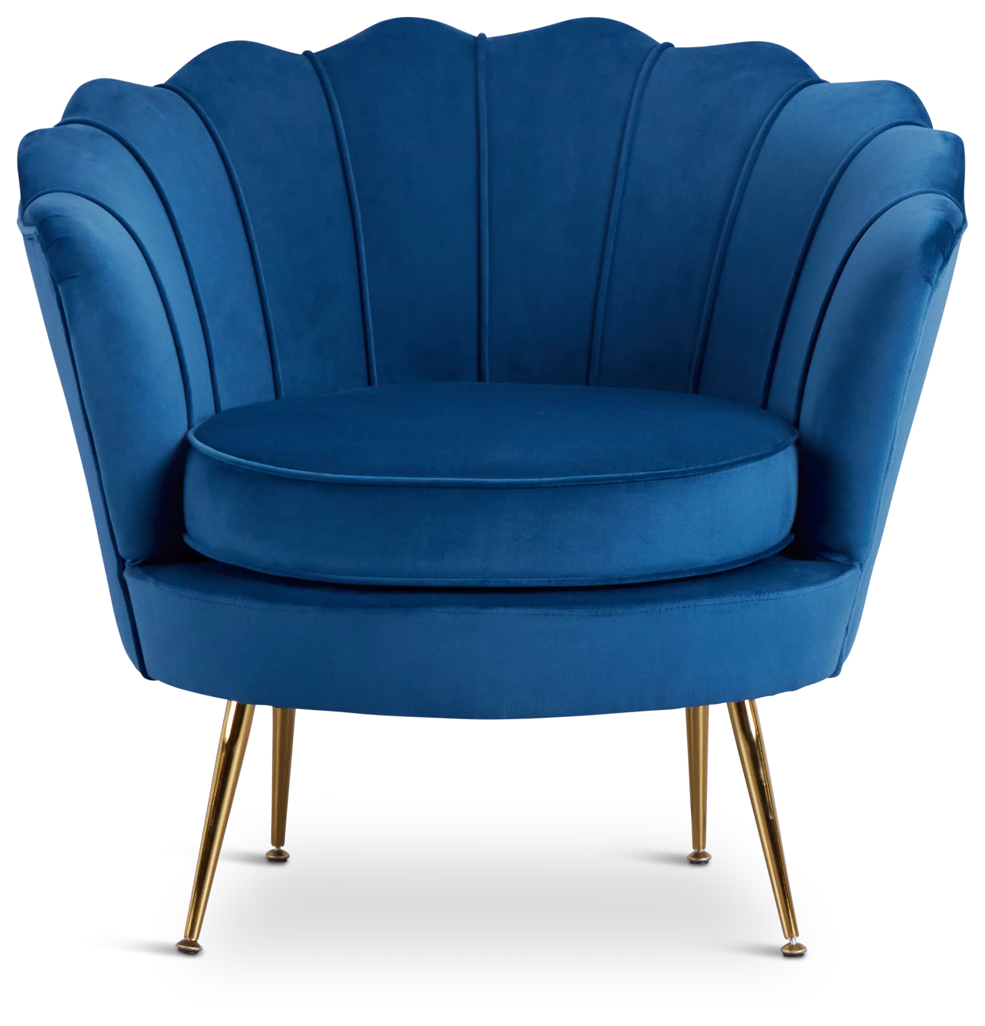 Lily Dark Blue Velvet Accent Chair